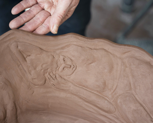 DEWalters_womanscape_process2 sculpting on thrown ware