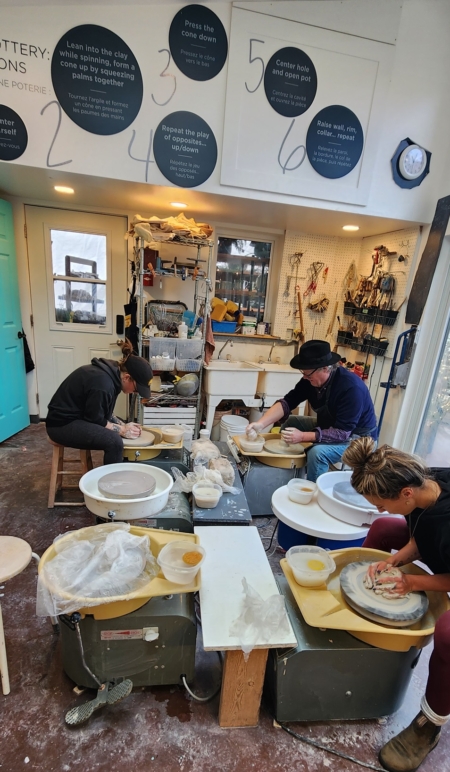 Throw your own pots at the studio!